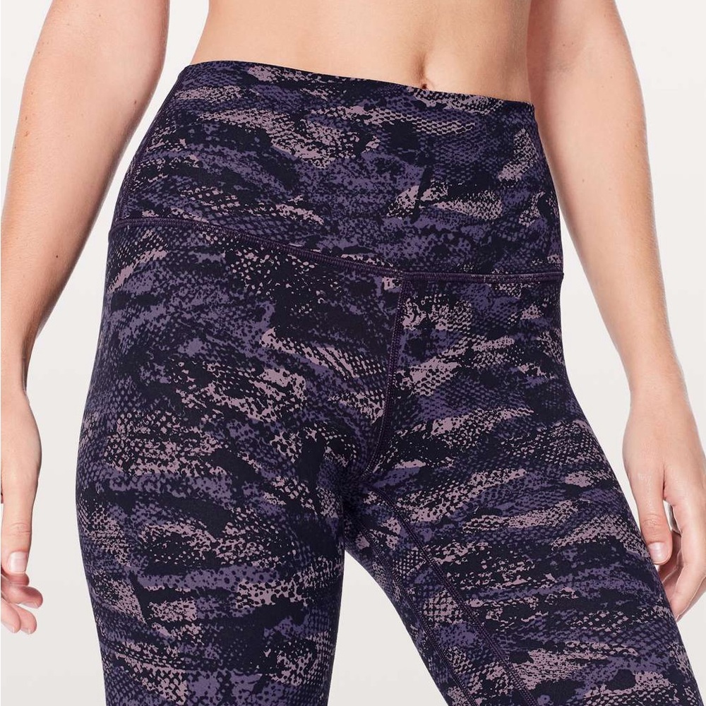 Lululemon Align Pant 25" Rip Wave Purple Thunder Black Size 6